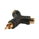 2 RCA F to 1 RCA M Y Adapter