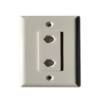 Hex Wallplate (Double Port/White)