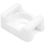 Screw Down Saddle Mount For Tie Wraps, White, 100/Pack