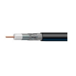 75 Ohm Coaxial Cable Drop Cable,  Series 6, black PE jacket, flooded for underground (1000ft/roll)