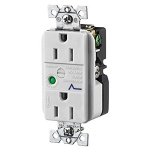 TVSS Duplex Receptacle with Light, Office White