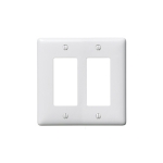 Dual Gang Decora Outer Plate, WHITE
