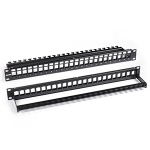 24-port Unloaded Patch Panel, 1U, 19"