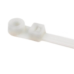 #8 Screw Mounting Cable Tie, Natural, 6.3" Length, 100/Pack