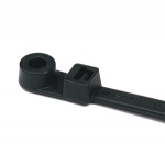 #8 Screw Mounting Cable Tie, Black, 8.46" Length, 100/Pack